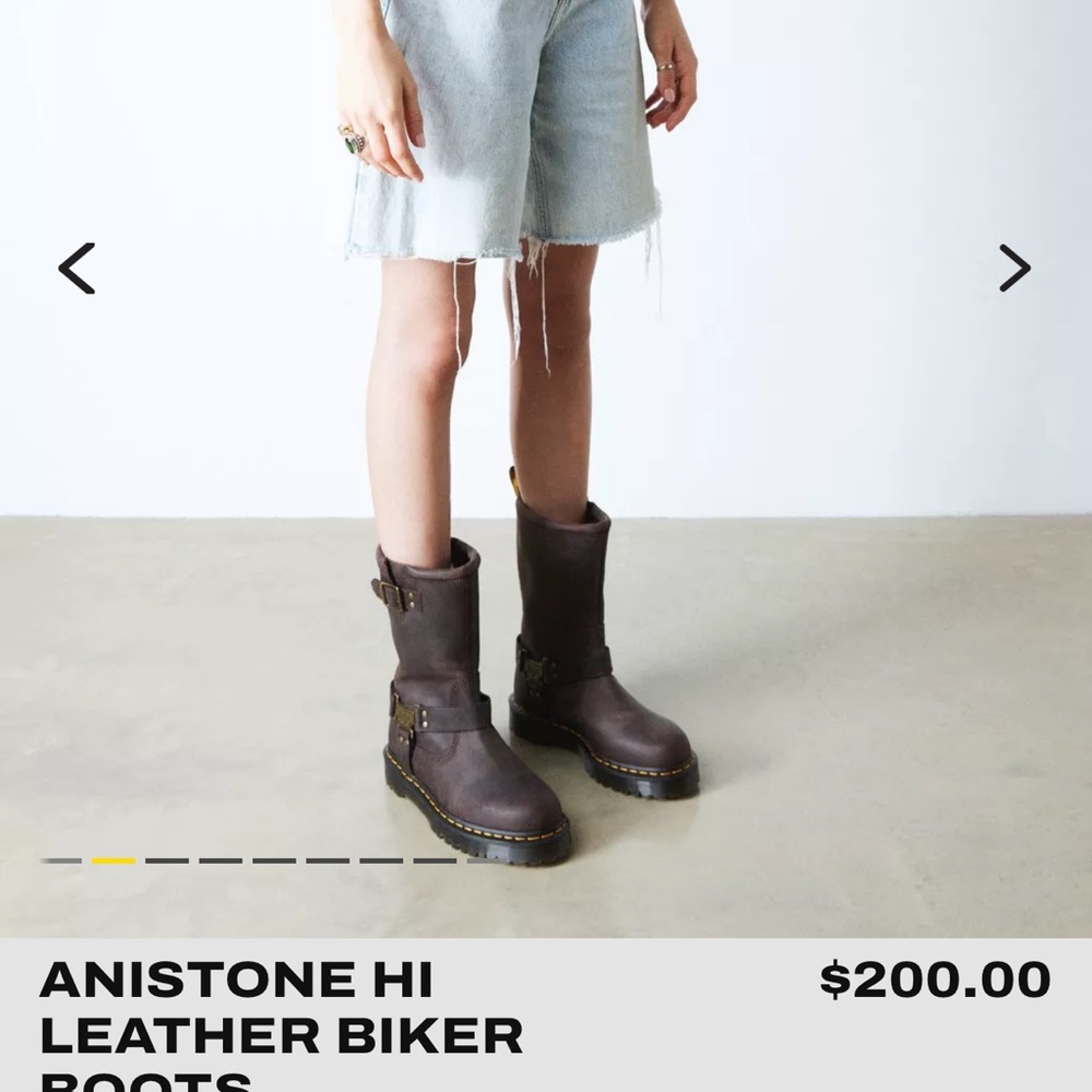Dr. Martens Anistone Hi Leather Biker Boots - Brown